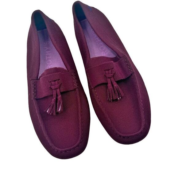 Rothy's Merino Tassel Driving Loafer Flat Slip-On Burgundy Size M11.5 NWOT - Picture 4 of 12